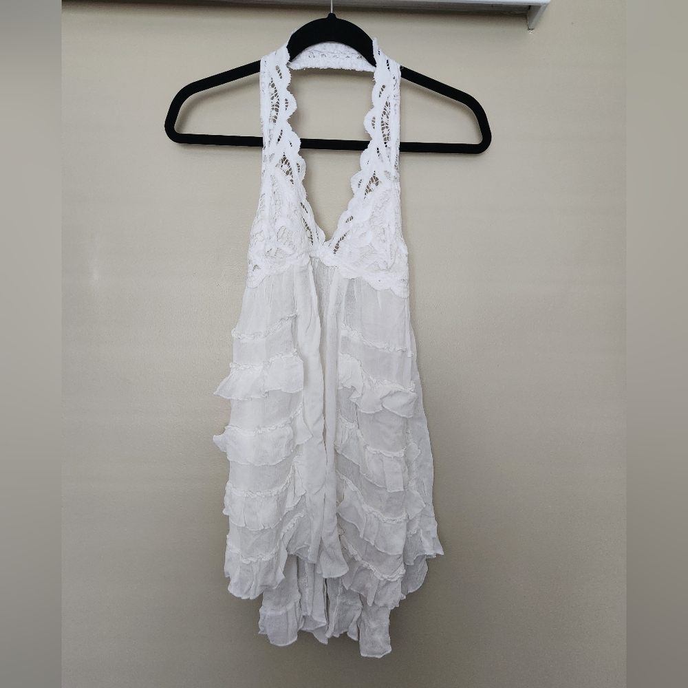 FREE PEOPLE Adella Halter Slip Dress ~WHITE ~VARIOUS SIZES **NEW - Picture 4 of 11